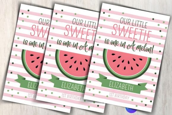 Editable Watermelon Birthday Invite Temp