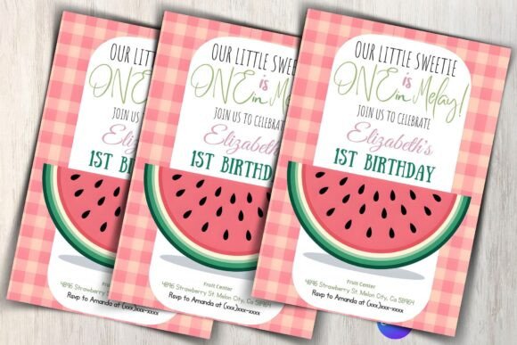 Editable Watermelon Invitation
