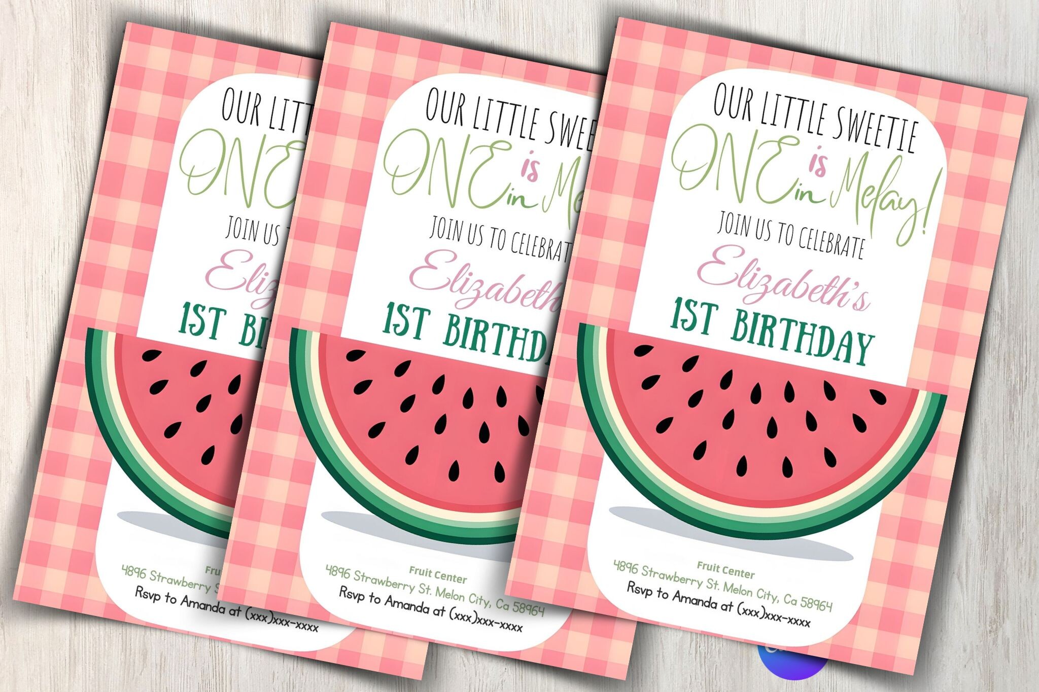 Editable Watermelon Invitation