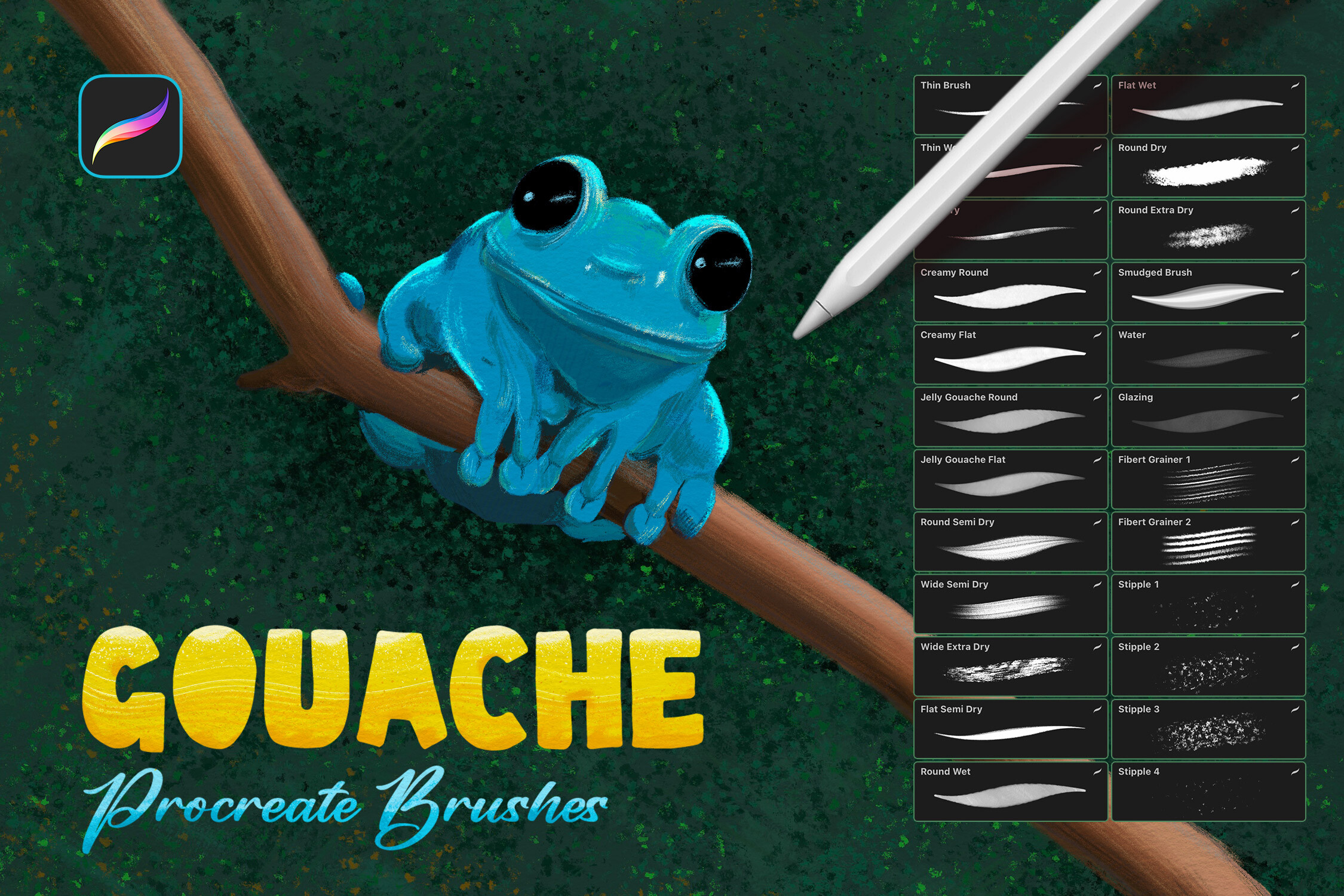 Gouache Procreate Brushes - photo 1