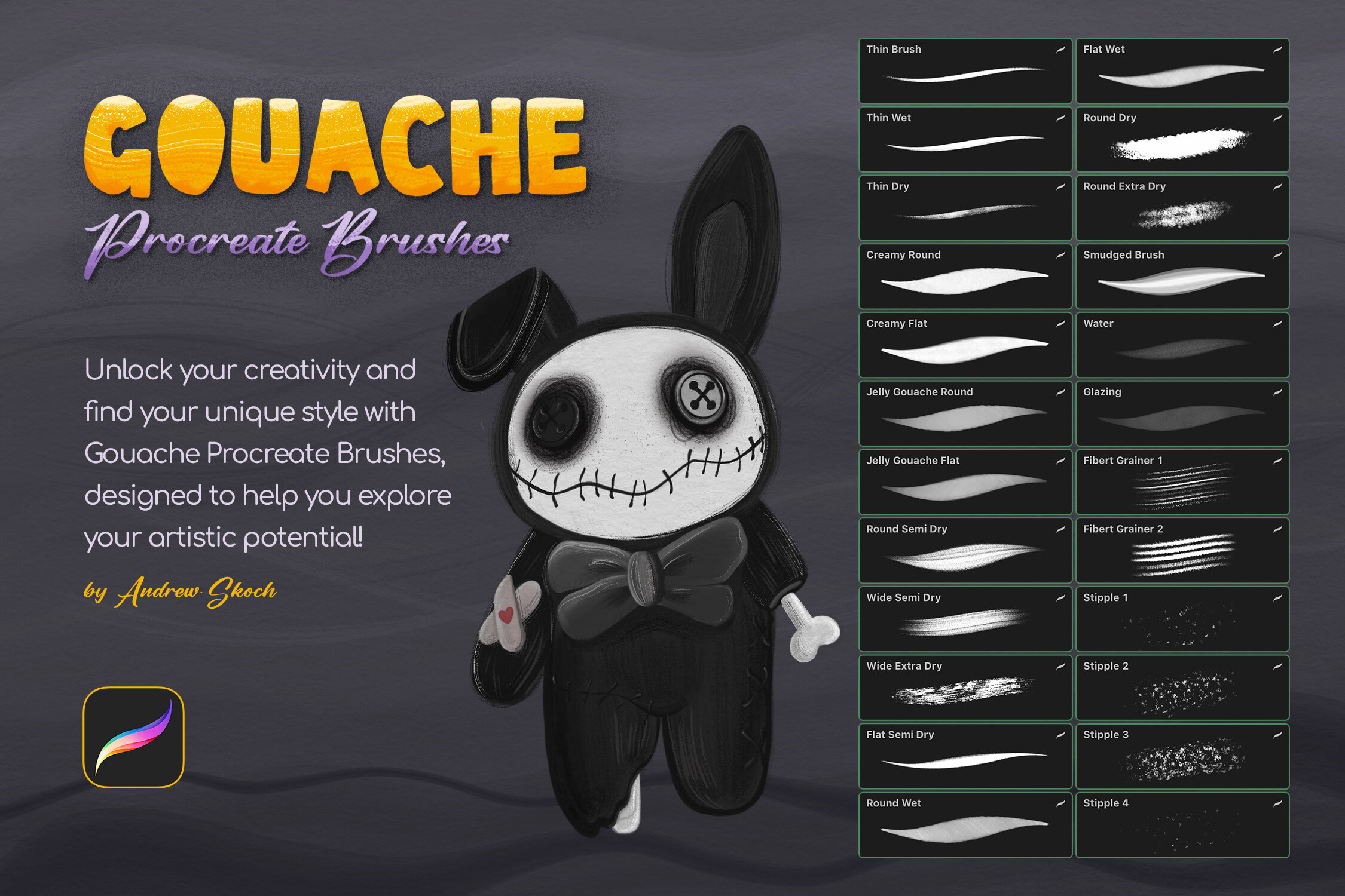Gouache Procreate Brushes - photo 3