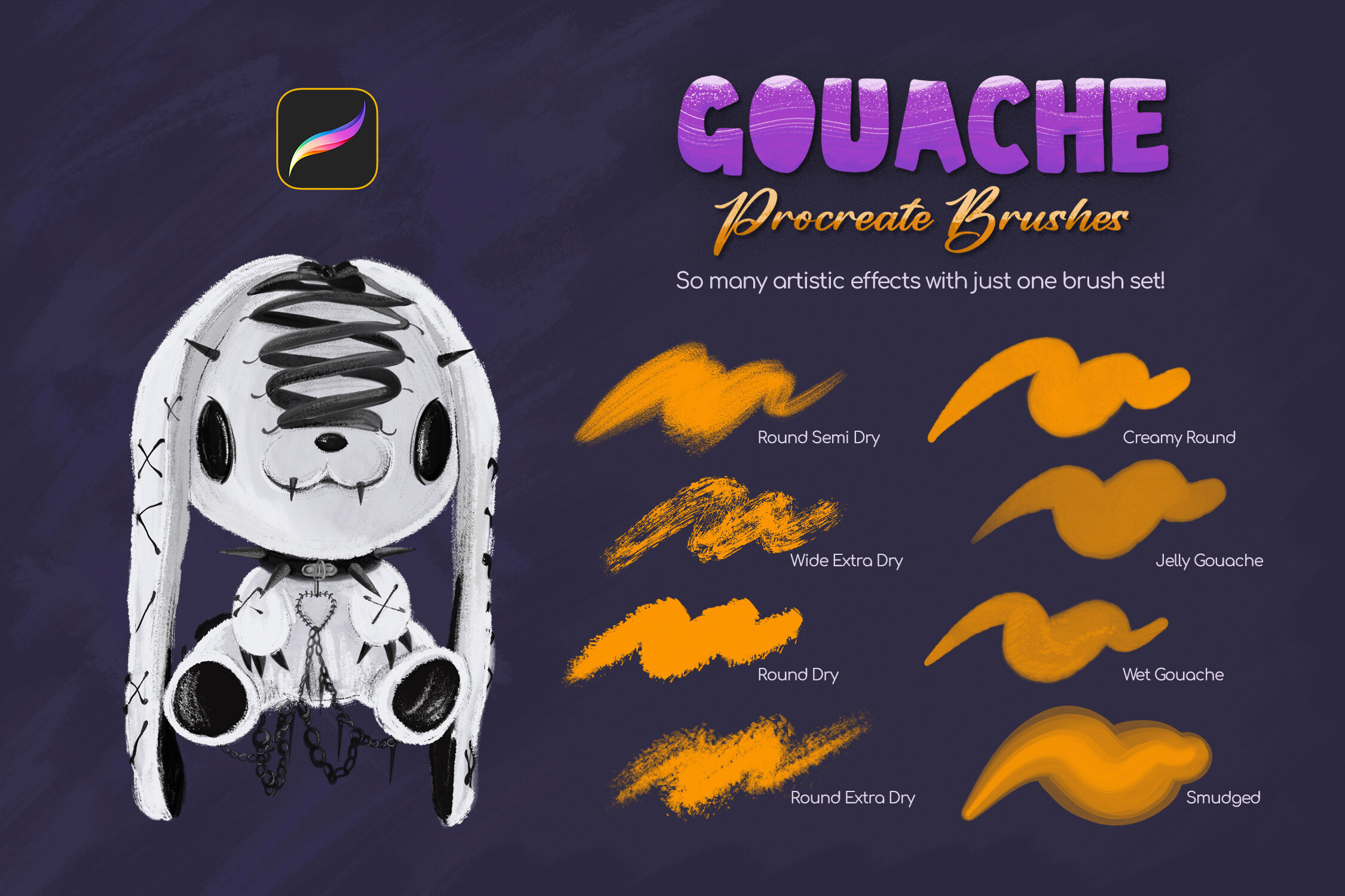 Gouache Procreate Brushes - photo 4