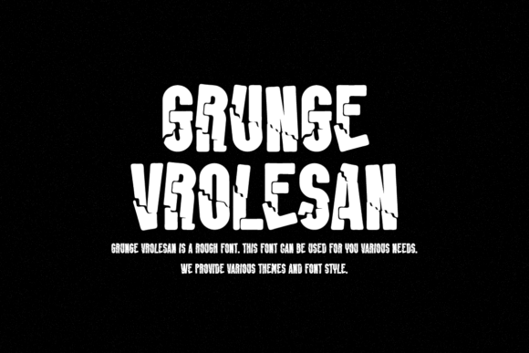 Grunge Vrolesan Font PNG with transparent background - Preview 2
