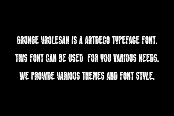 Grunge Vrolesan Font PNG with transparent background - Preview 3