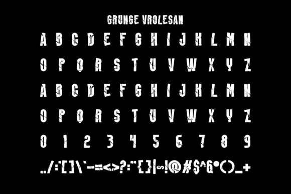 Grunge Vrolesan Font PNG with transparent background - Preview 4