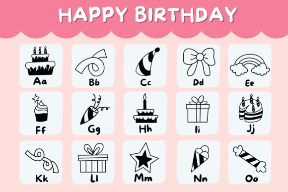 Happy Birthday Font - Preview 1
