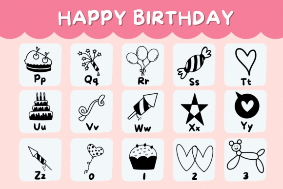 Happy Birthday Font - Preview 2