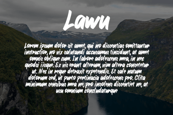 Lawu Font PNG with transparent background - Preview 2