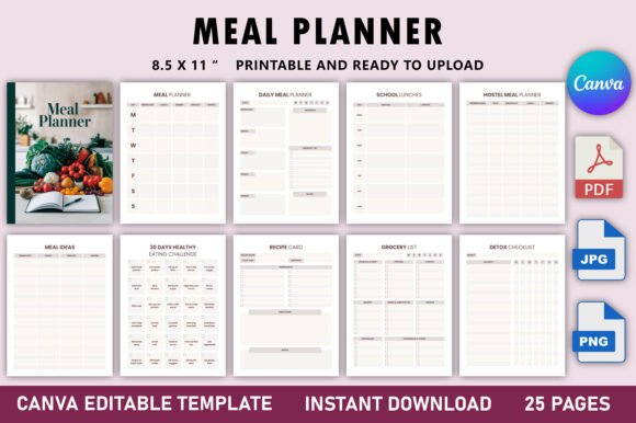 Meal Planner Canva Template