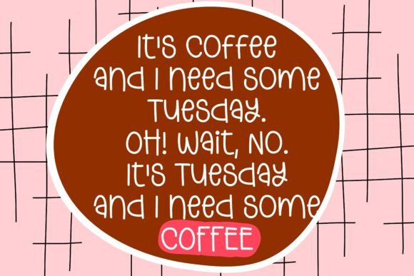 Morning Coffee Font PNG with transparent background - Preview 3