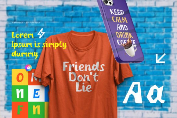 Next Rock Font Font PNG with transparent background - Preview 1