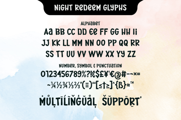 Night Redeem Font PNG with transparent background - Preview 5