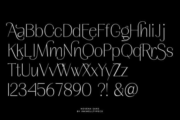 Novena Font PNG with transparent background - Preview 2