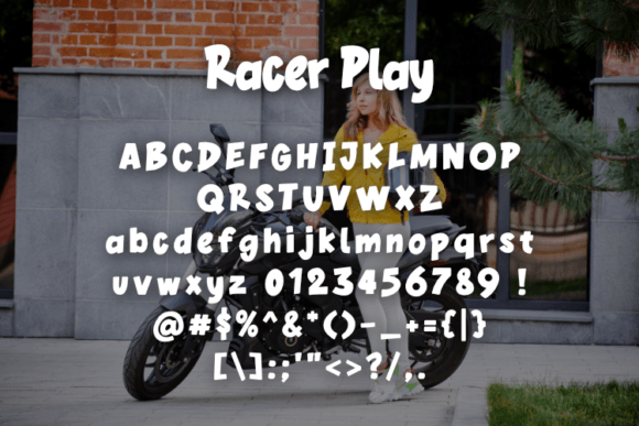 Racer Play Font PNG with transparent background - Preview 1
