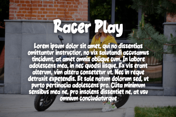 Racer Play Font PNG with transparent background - Preview 2