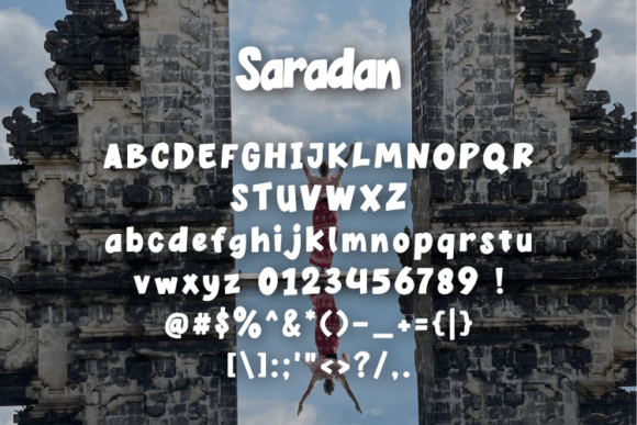 Saradan Font PNG with transparent background - Preview 1
