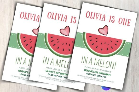Watermelon Birthday Invitation