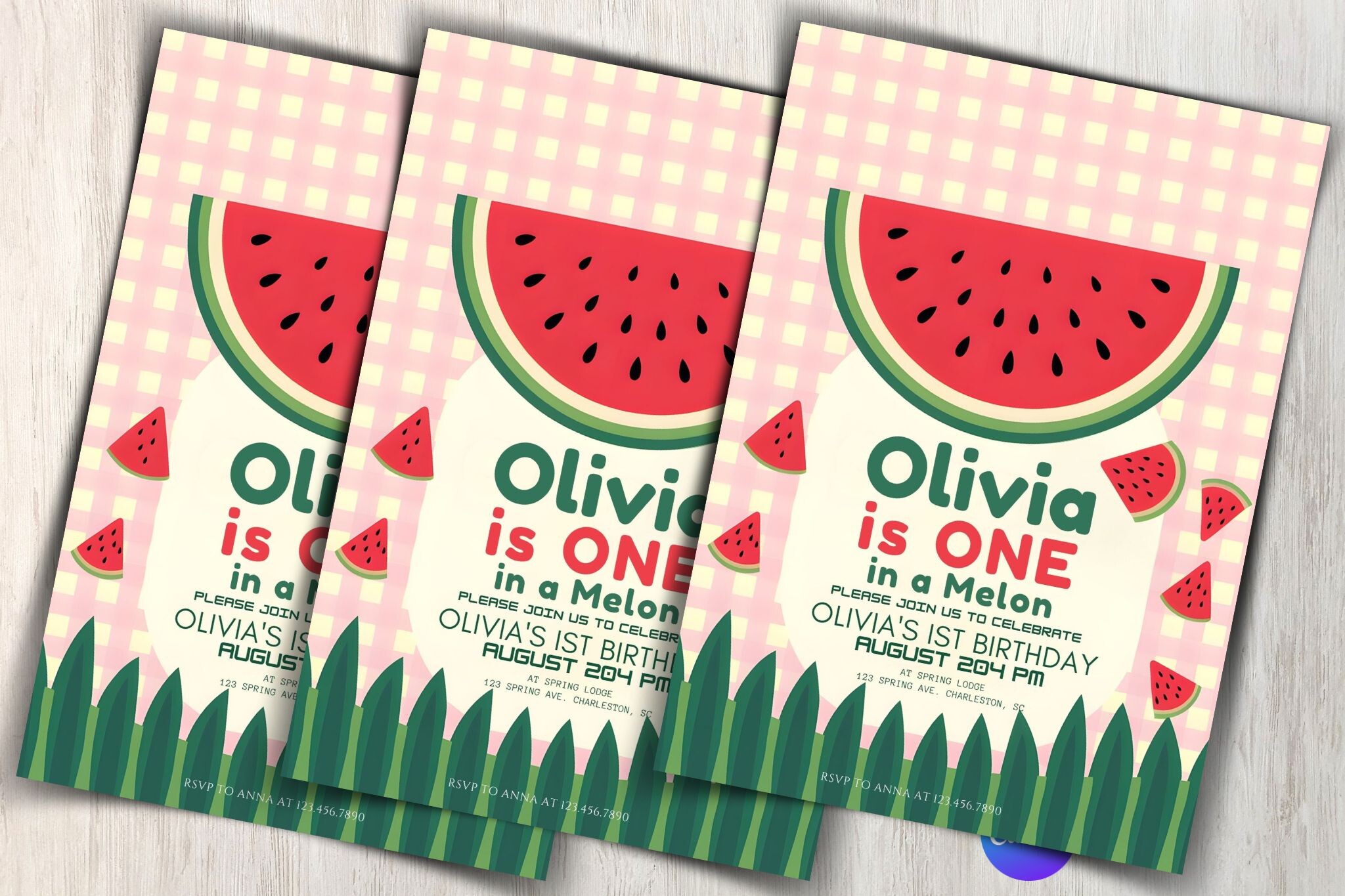 Watermelon Birthday Invitation