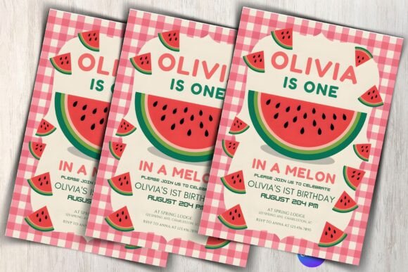 Watermelon Birthday Invitation