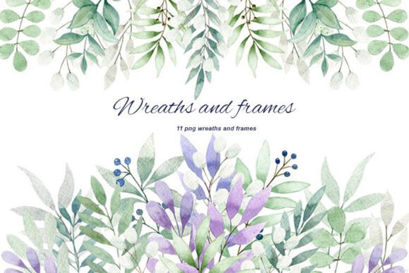 Winter Wreaths and Frames. Christmas.