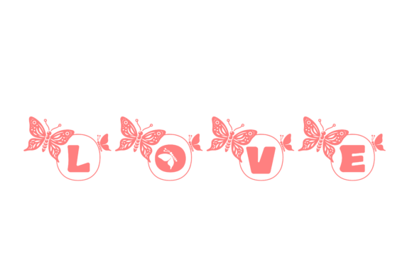 Butterflies Monogram Font - Preview 2