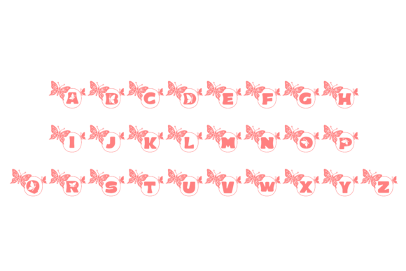Butterflies Monogram Font - Preview 3