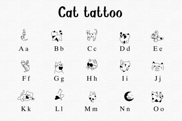 Cat Tattoo Font - Preview 1