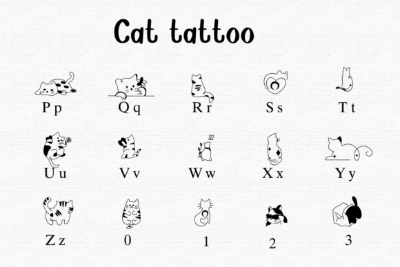 Cat Tattoo Font - Preview 2