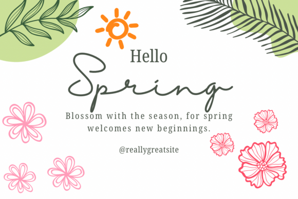Flower in Spring Font - Preview 4