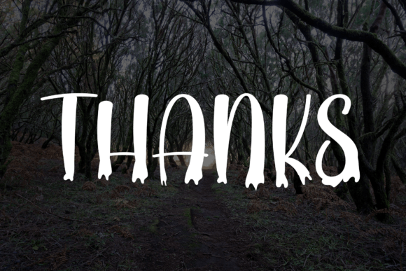 Scary Garden Font font preview - 6