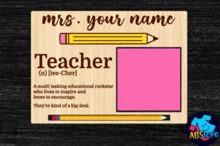 Teacher Note Pad Holder Laser Cut Bundle · Creative Fabrica