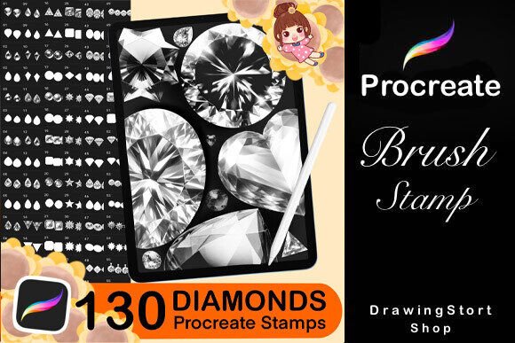 130 Procreate Diamonds Brushes