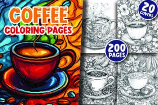 200 Coffee coloring pages