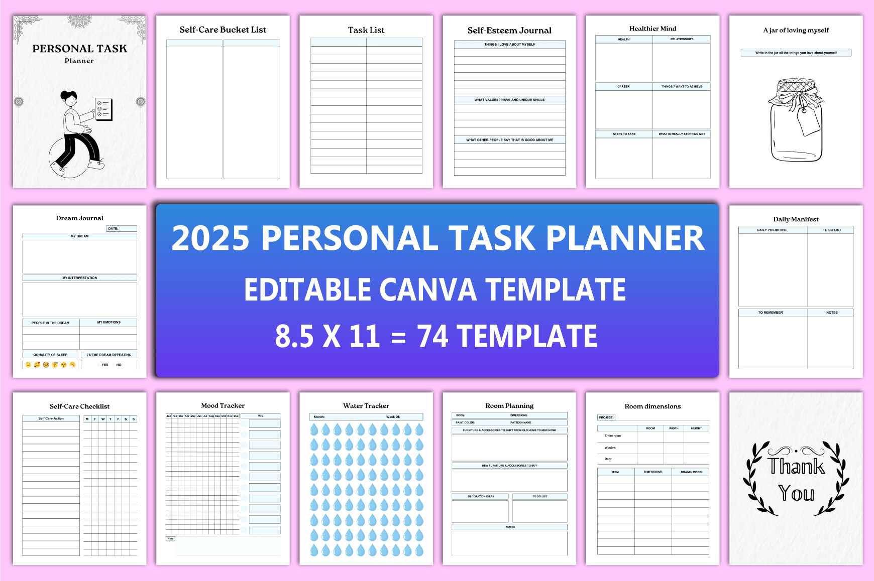 2025 Personal Task Planner Interior Graphic by munjixpro · Creative Fabrica