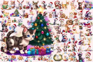 Cats Clipart, Christmas Clipart Graphic by Colourful · Creative Fabrica