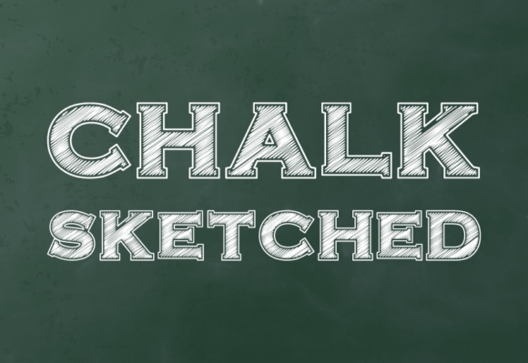 Chalk Sketched Font - Preview 1