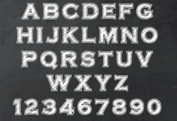 Chalk Sketched Font - Preview 2