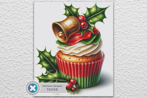 Christmas Cupcake Cross Stitch Pattern