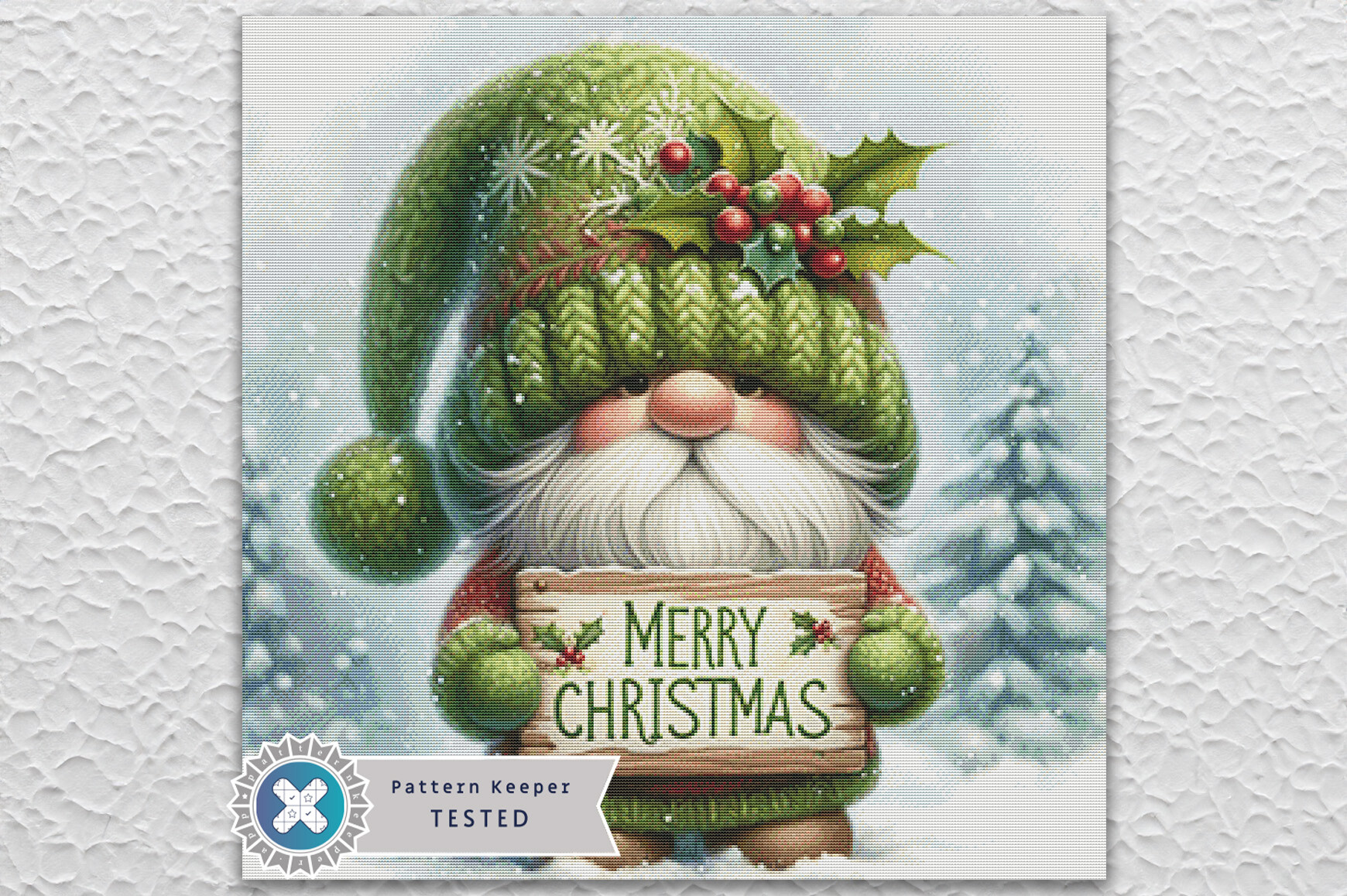 Christmas Gnome Cross Stitch Pattern PDF