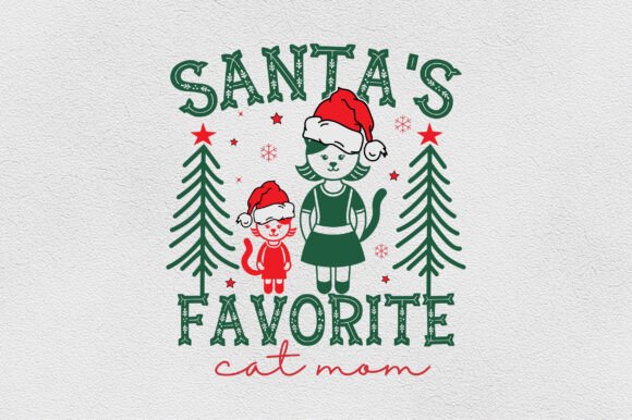 Christmas SVG Santa's Favorite Cat Mom