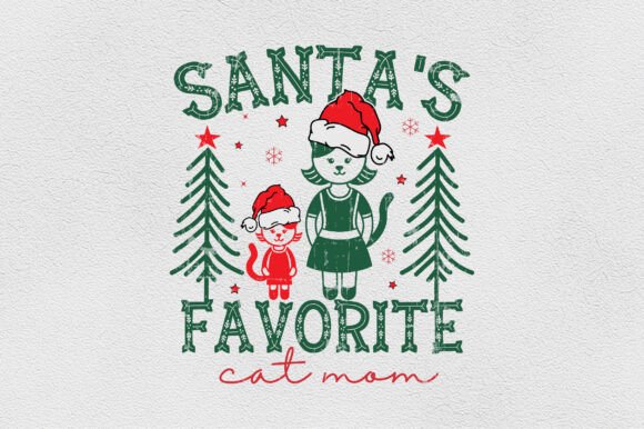 Christmas SVG Santa's Favorite Cat Mom