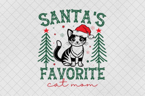 Christmas SVG Santa's Favorite Cat Mom
