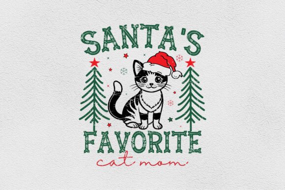 Christmas SVG Santa's Favorite Cat Mom