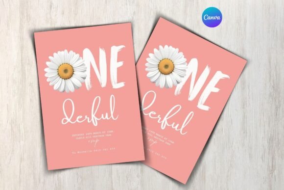 Daisy 1st Birthday Invitation Template