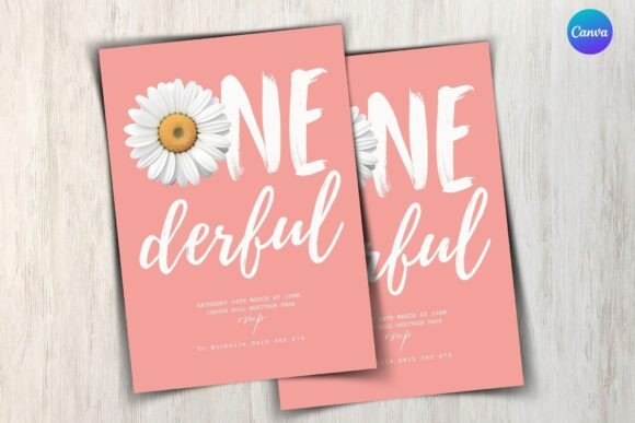 Daisy 1st Birthday Invitation Template