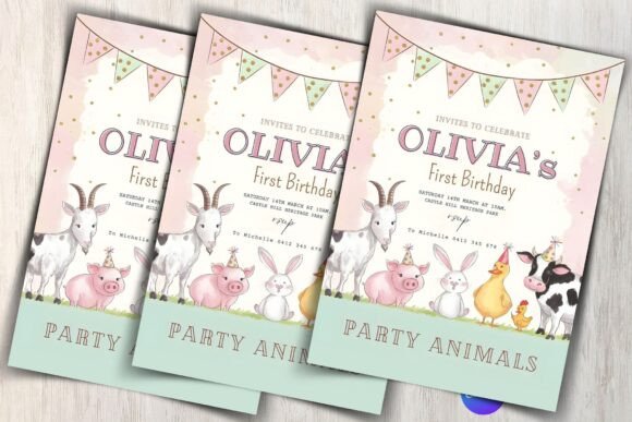 Editable Farm Birthday Invitation