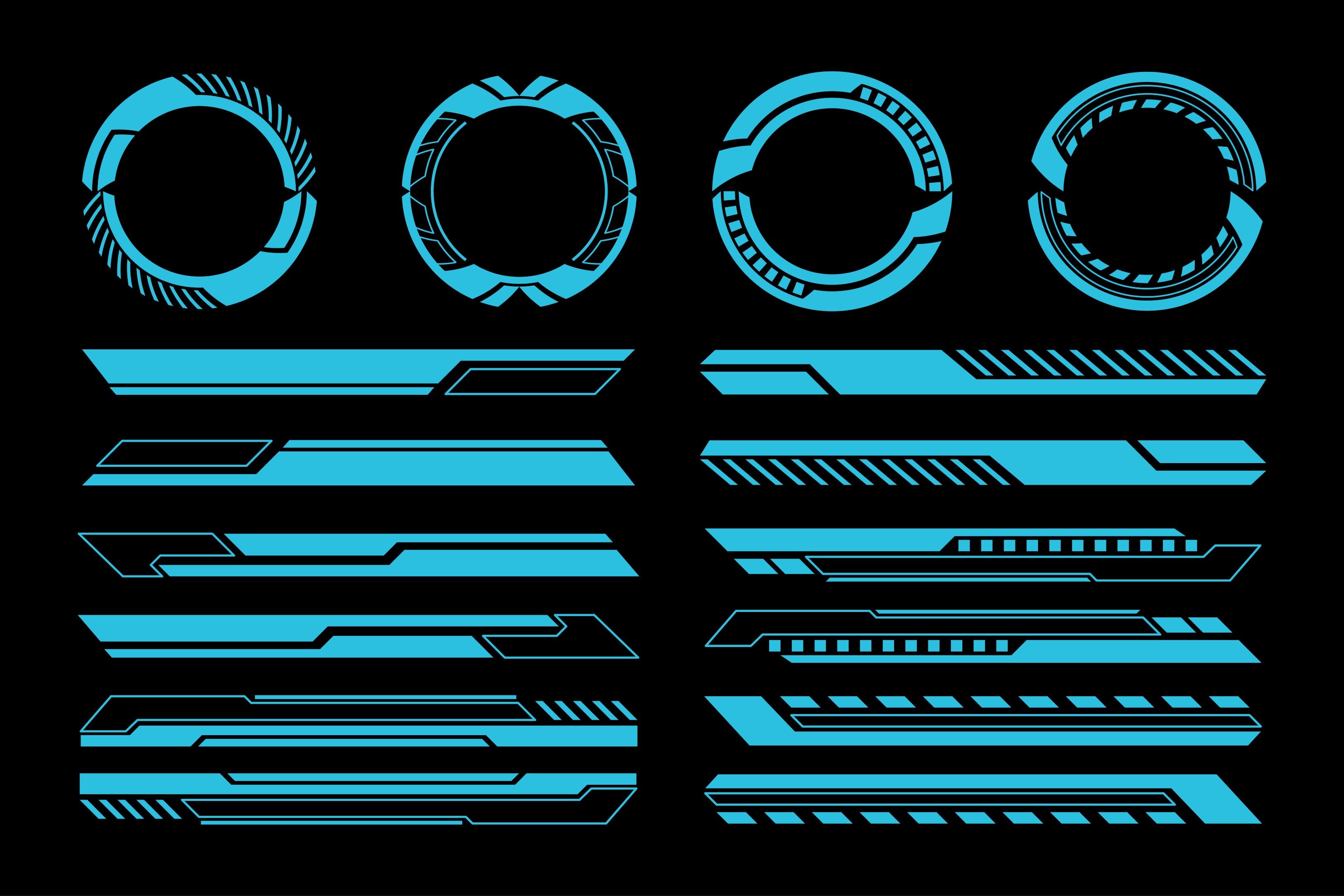 Futuristic HUD Interface Elements Sci-Fi Graphic by Ozan ID · Creative ...