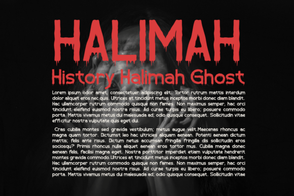 Halimah Ghost Font - Preview 2