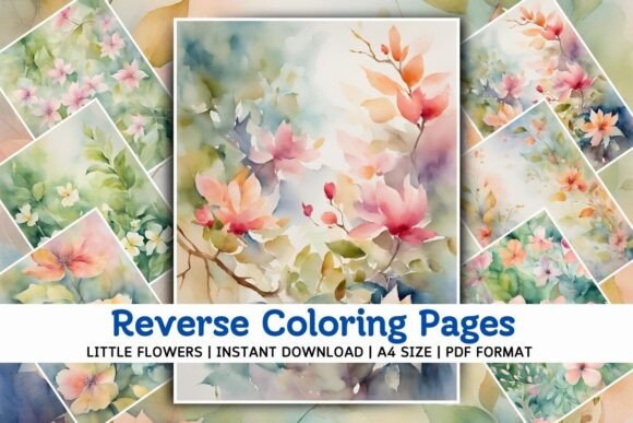 Little Flower Reverse Coloring Pages