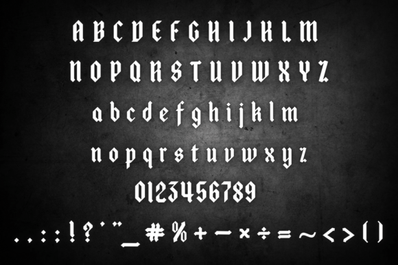 Old English Font PNG with transparent background - Preview 1